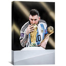 Messi Kiss Canvas