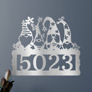 Custom Metal Wall Art - Personalized Gnome Address Sign