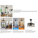 Metal Ceiling Fan with Quiet DC Motor Light and Remote Control