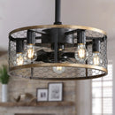 Metal Ceiling Fan with Quiet DC Motor Light and Remote Control