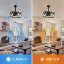 Metal Ceiling Fan with Quiet DC Motor Light and Remote Control