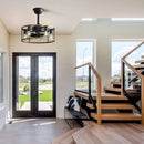 Metal Ceiling Fan with Quiet DC Motor Light and Remote Control
