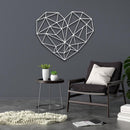 Metal Geometric Heart Wall Art
