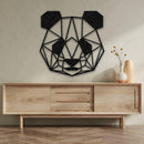 Metal Geometric Panda Line Art