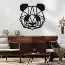 Metal Geometric Panda Line Art