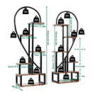 Metal Plant Stand 6-Tier Half Heart
