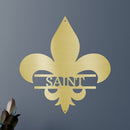 Custom Metal Wall Art - Personalized Fleur De Lis Monogram Plaque
