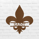 Custom Metal Wall Art - Personalized Fleur De Lis Monogram Plaque