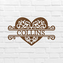 Custom Metal Wall Art - Personalized Heart Sign