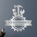 Custom Metal Wall Art - Personalized Tool Man Workshop Plaque