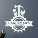 Custom Metal Wall Art - Personalized Tool Man Workshop Plaque