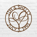 Custom Metal Wall Art - Personalized Wedding Infinity Name Sign