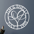 Custom Metal Wall Art - Personalized Wedding Infinity Name Sign