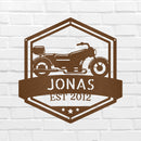 Custom Metal Wall Art - Personalized Motorbike Sign