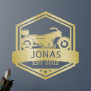 Custom Metal Wall Art - Personalized Motorbike Sign