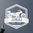 Custom Metal Wall Art - Personalized Motorbike Sign