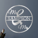 Custom Metal Wall Art - Personalized Mr and Mrs Sign