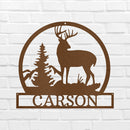 Custom Metal Wall Art - Personalized Deer Sign