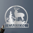 Custom Metal Wall Art - Personalized Deer Sign