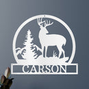 Custom Metal Wall Art - Personalized Deer Sign