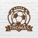 Custom Metal Wall Art - Personalized Soccer Ball Sign