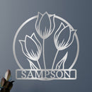 Custom Metal Wall Art - Personalized Tulip Sign