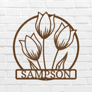 Custom Metal Wall Art - Personalized Tulip Sign