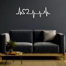 Heart Beat Rhythm Metal Coat Rack