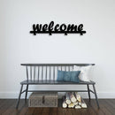 Welcome Written Metal Coat Rack