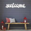 Welcome Written Metal Coat Rack