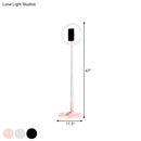 Metallic black led makeup lamp with phone holder for bedroom