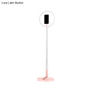 Metallic black led makeup lamp with phone holder for bedroom