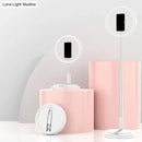 Metallic black led makeup lamp with phone holder for bedroom