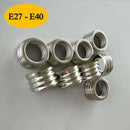 Metallic e40 lamp holder adapter pack for garage workshop lighting