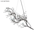 Metallic gold branch chandelier with crystal bead dining room light