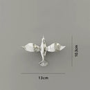 Metallic gold & silver pigeon wall ornaments living room dove statue