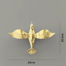 Metallic gold & silver pigeon wall ornaments living room dove statue