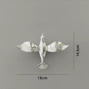 Metallic gold & silver pigeon wall ornaments living room dove statue