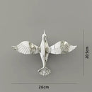 Metallic gold & silver pigeon wall ornaments living room dove statue
