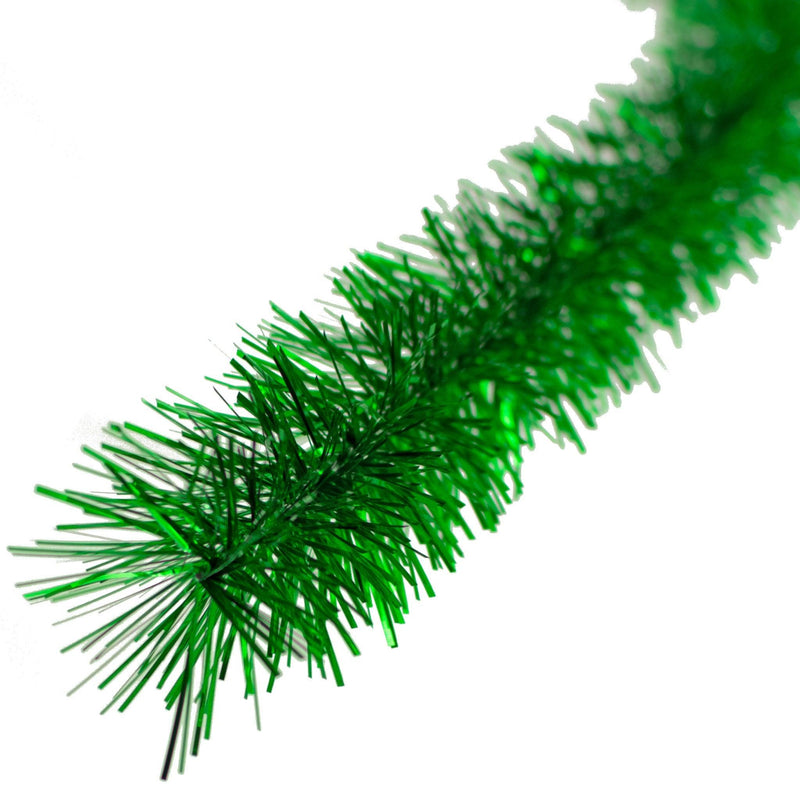 Metallic Green Tinsel Garland