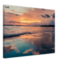 Beach Reflections Print Metal Wall Art – Coastal Ocean Scenic Home Decor