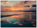 Beach Reflections Print Metal Wall Art – Coastal Ocean Scenic Home Decor