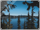 Crater Lake Print Metal Wall Art – Oregon National Park Scenic Nature Decor