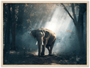 Elephant Print Metal Wall Art – Wildlife Safari Animal Nature Home Decor