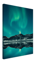Iceland Aurora Lights Print Metal Wall Art – Northern Lights Travel Scenic Decor
