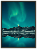 Iceland Aurora Lights Print Metal Wall Art – Northern Lights Travel Scenic Decor