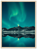 Iceland Aurora Lights Print Metal Wall Art – Northern Lights Travel Scenic Decor