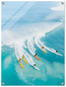 Kona Surfing Print Metal Wall Art – Hawaii Surf Beach Coastal Decor