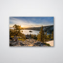 Lake Tahoe Print Metal Wall Art – Sierra Nevada Mountain Lake Wall Decor