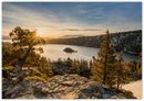 Lake Tahoe Print Metal Wall Art – Sierra Nevada Mountain Lake Wall Decor